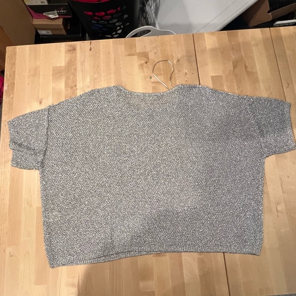 Women’s Silver glitter top. Size small. NWT - Picture 2 of 4